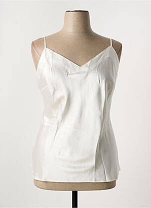 Top/caraco tissage satiné blanc MARJOLAINE femme