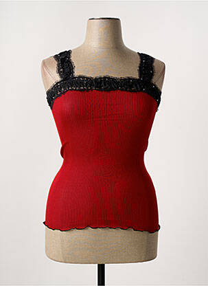 Débardeur tissage côtelé sans manche rouge ARTIMAGLIA femme