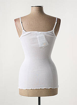 T-shirt stretch fines bretelles blanc OSCALITO femme