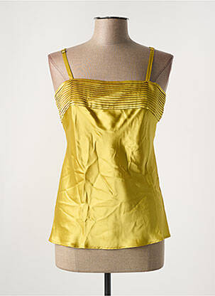 Top/caraco tissage satiné jaune MARJOLAINE femme