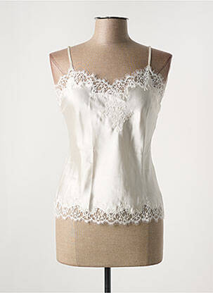Top/caraco tissage satiné blanc MARJOLAINE femme