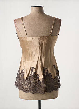 Top/caraco tissage satiné marron MARJOLAINE femme