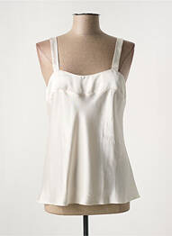 Top/caraco tissage satiné blanc MARJOLAINE femme