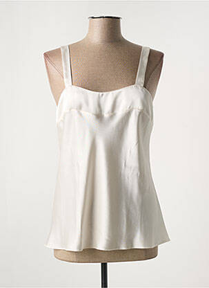 Top/caraco tissage satiné blanc MARJOLAINE femme
