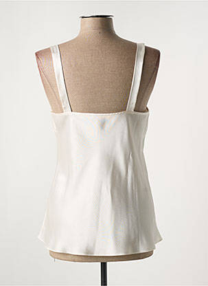 Top/caraco tissage satiné blanc MARJOLAINE femme