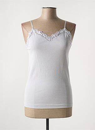 T-shirt col v fines bretelles gris OSCALITO femme