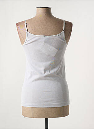 T-shirt col v fines bretelles gris OSCALITO femme