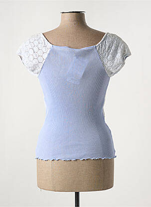 T-shirt coupe cintrée manches courtes bleu OSCALITO femme