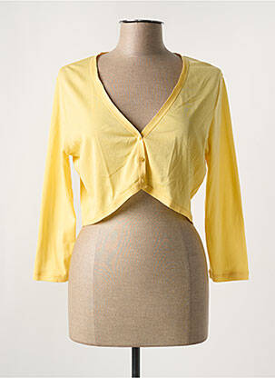 Boléro maille fine jaune OSCALITO femme
