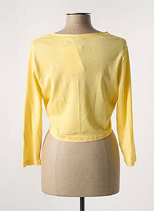 Boléro maille fine jaune OSCALITO femme