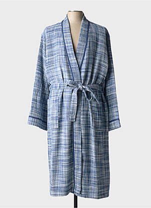 Robe de chambre imprimé fantaisie bleu YVES DELORME homme