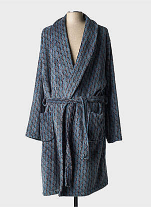 Peignoir imprimé fantaisie bleu MASSANA homme