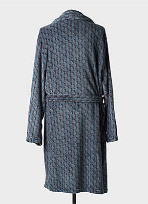 Peignoir imprimé fantaisie bleu MASSANA homme