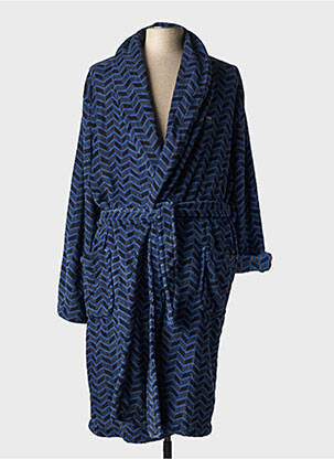 Peignoir imprimé fantaisie bleu MASSANA homme
