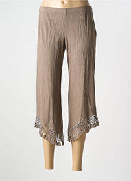 Pantacourt coupe droite beige OSCALITO femme