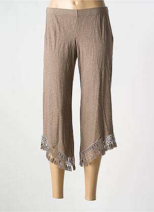 Pantacourt coupe droite beige OSCALITO femme
