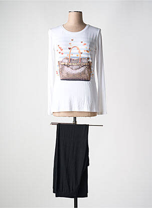 Pyjama tissage jersey beige TWIN-SET SIMONA BARBIERI femme