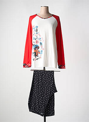 Pyjama tissage jersey rouge MASSANA femme