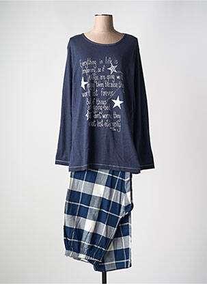 Pyjama tissage jersey bleu MASSANA femme