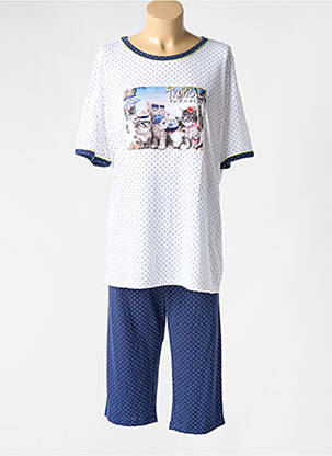 Pyjama tissage jersey bleu MASSANA femme