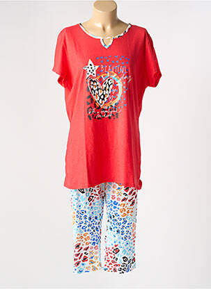Pyjama tissage jersey rouge MASSANA femme