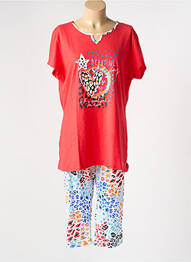 Pyjama tissage jersey rouge MASSANA femme
