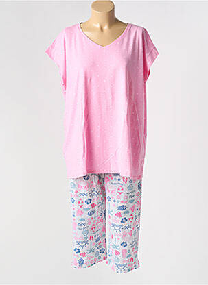 Pyjama tissage jersey rose MASSANA femme