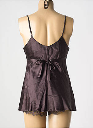 Pyjama col v gris MARJOLAINE femme