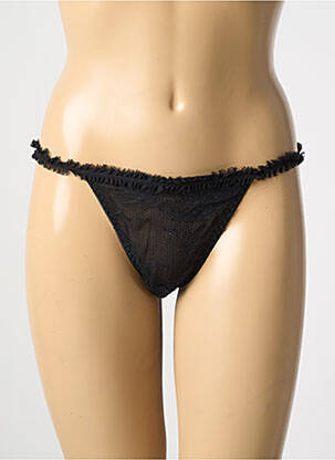 Tanga stretch noir MARJOLAINE femme