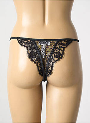 Tanga stretch noir MARJOLAINE femme