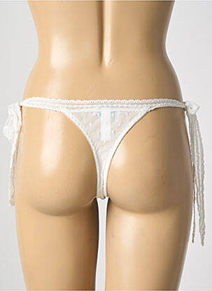 Tanga stretch blanc MARJOLAINE femme
