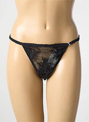 Tanga stretch noir MARJOLAINE femme