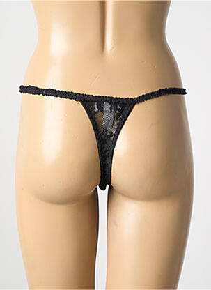 Tanga stretch noir MARJOLAINE femme