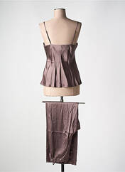 Pyjama marron MARJOLAINE pour femme seconde vue
