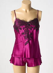 Pyjama violet MARJOLAINE pour femme seconde vue