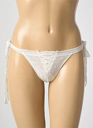 Tanga blanc MARJOLAINE pour femme