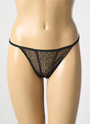 Tanga noir MARJOLAINE pour femme seconde vue