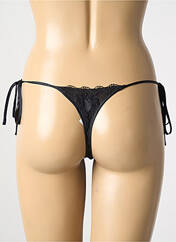 Tanga noir MARJOLAINE pour femme seconde vue