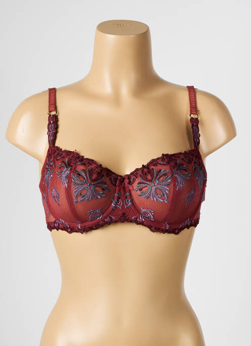 Soutien-gorge légère et transparente haut soutien-gorge emboitant marron CHANTELLE femme