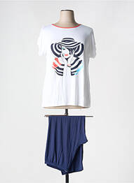 Pyjama manches courtes blanc REGENCE femme