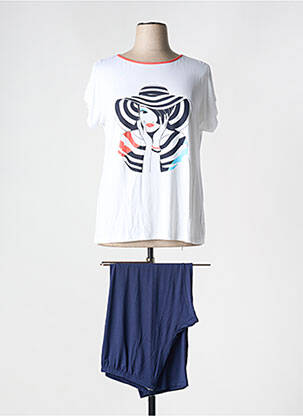 Pyjama manches courtes blanc REGENCE femme