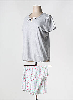 Pyjama manches courtes gris REGENCE femme