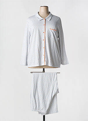 Pyjama coupe droite blanc REGENCE femme