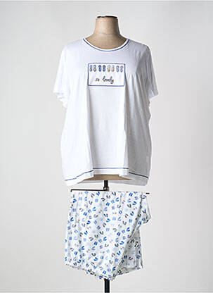Pyjama manches courtes blanc REGENCE femme