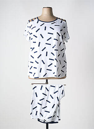 Pyjama manches courtes blanc REGENCE femme