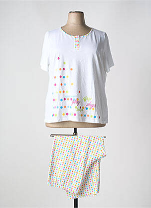 Pyjama coupe droite blanc REGENCE femme