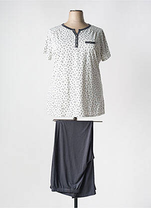 Pyjama manches courtes gris MASSANA femme