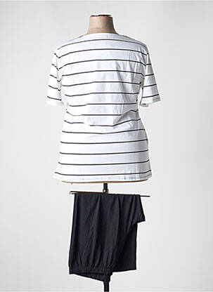 Pyjama manches courtes blanc MASSANA femme