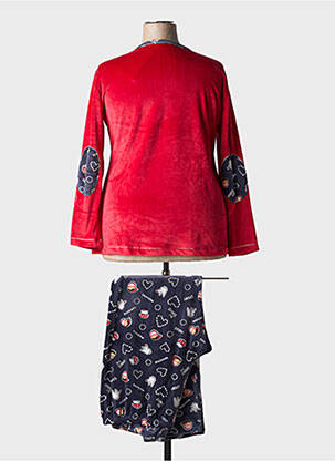 Pyjama coupe droite rouge MASSANA femme