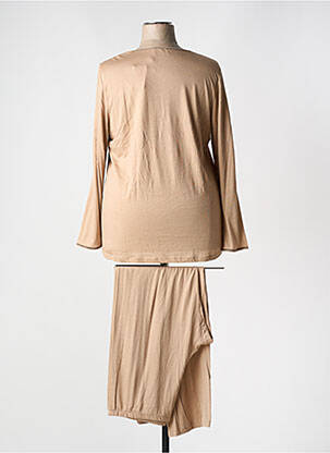 Pyjama coupe droite marron REGENCE femme
